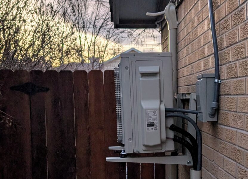 Daikin R32 cold-climate condenser installed in Denver by Mini-Splits by Joseph, designed for high-efficiency heating in extreme winter conditions