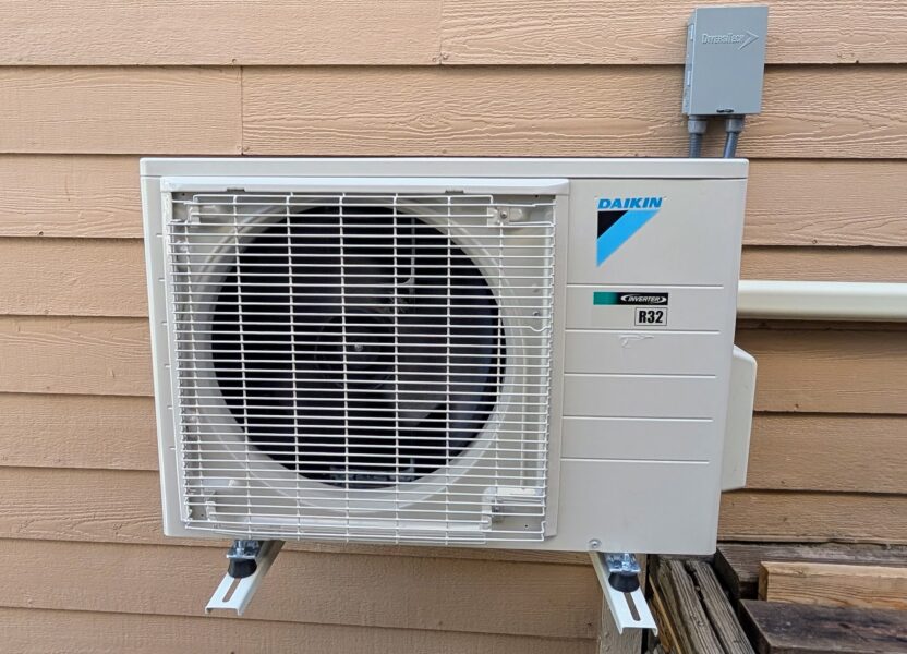 "Wall-mounted Daikin 12,000 BTU mini-split condenser installed by Mini-Splits by Joseph in Denver, offering efficient heating and cooling for residential spaces."