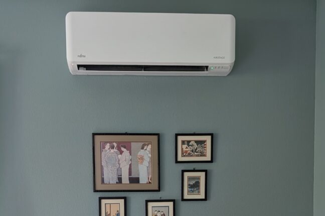 A mini split installed on the wall in littleton Colorado