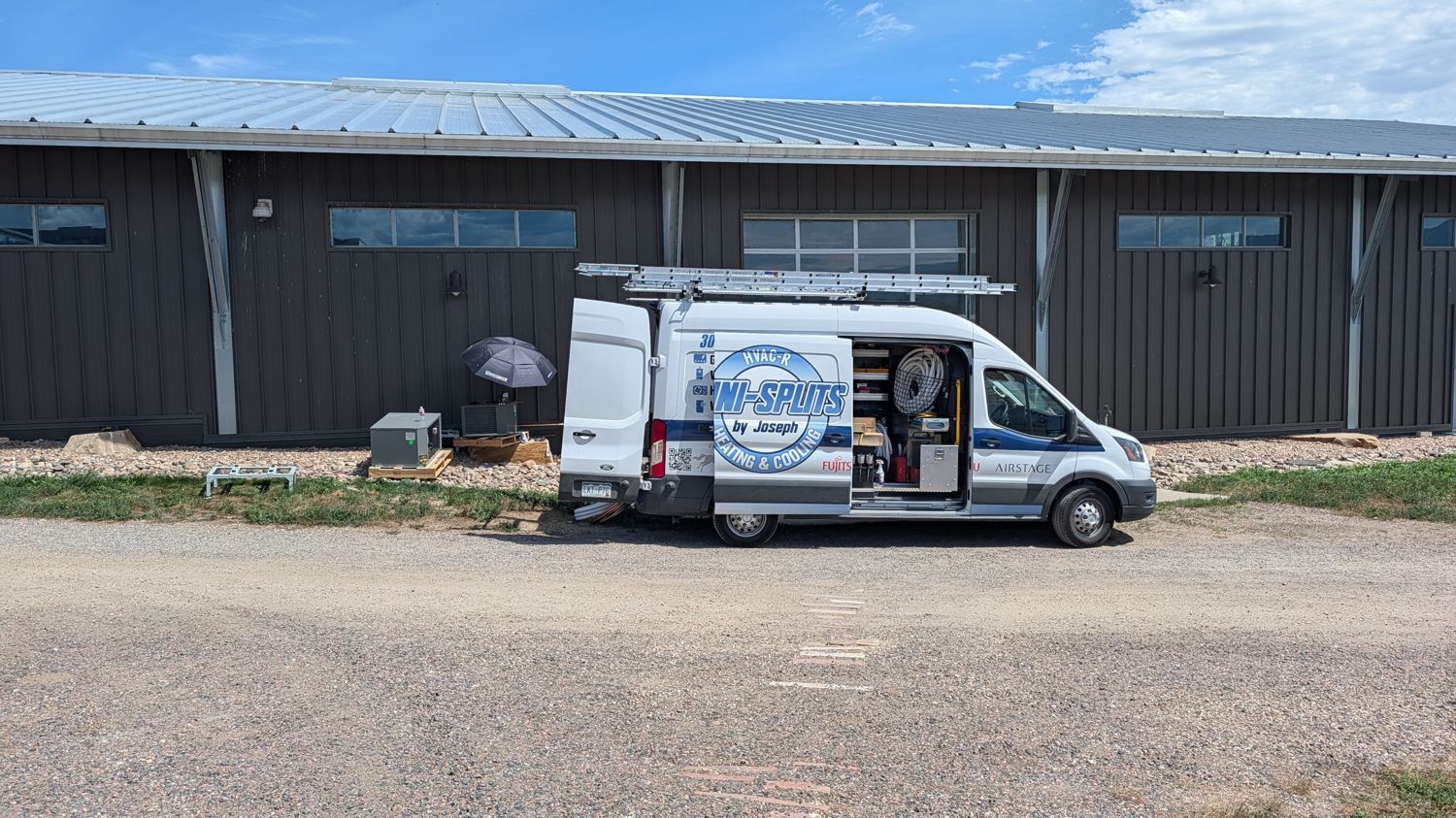 Mini-Splits by Joseph service van and team on a Denver-area job